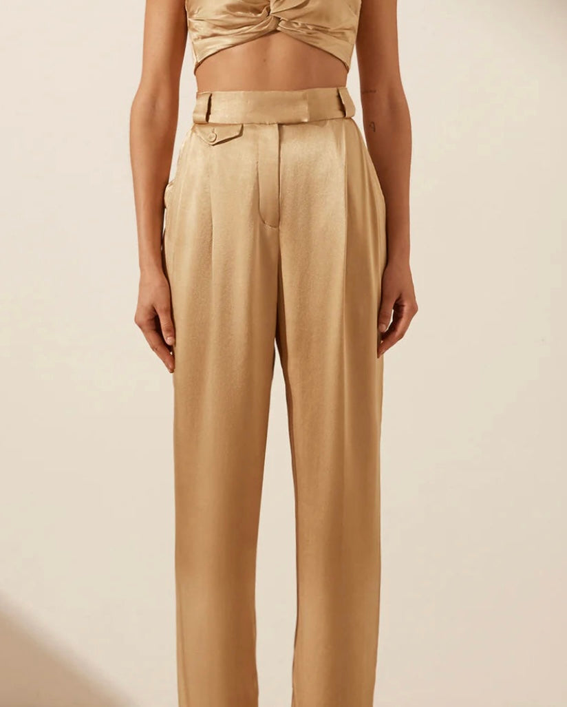 OLIVIERA HIGH WAISTED PANT-TAFFY